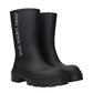 Black Cotton Ankle Boots