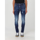 Blue Cotton Skinny Jeans