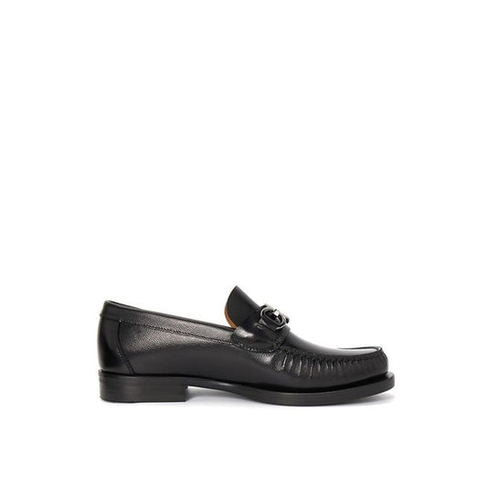 Black Calfskin Slip-On Loafers