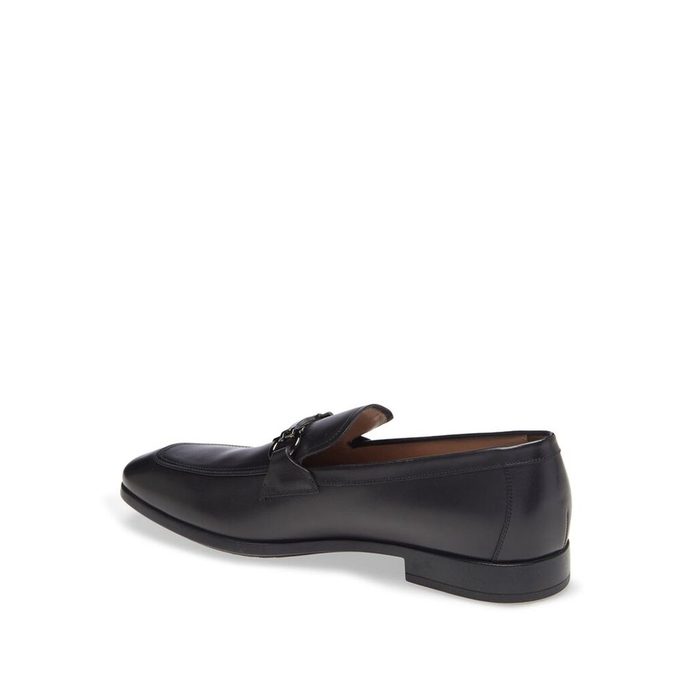 Black Calfskin Slip-On Loafers