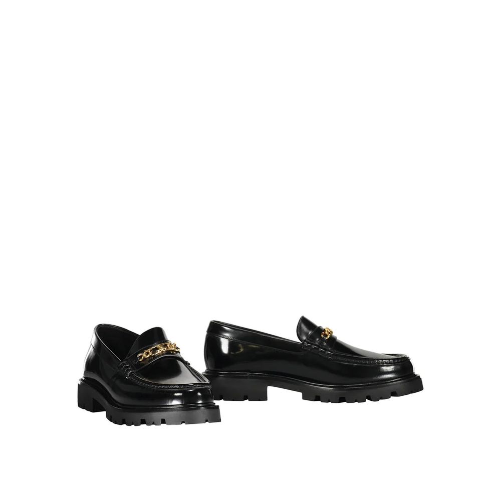 Black Calfskin Slip-On Loafers