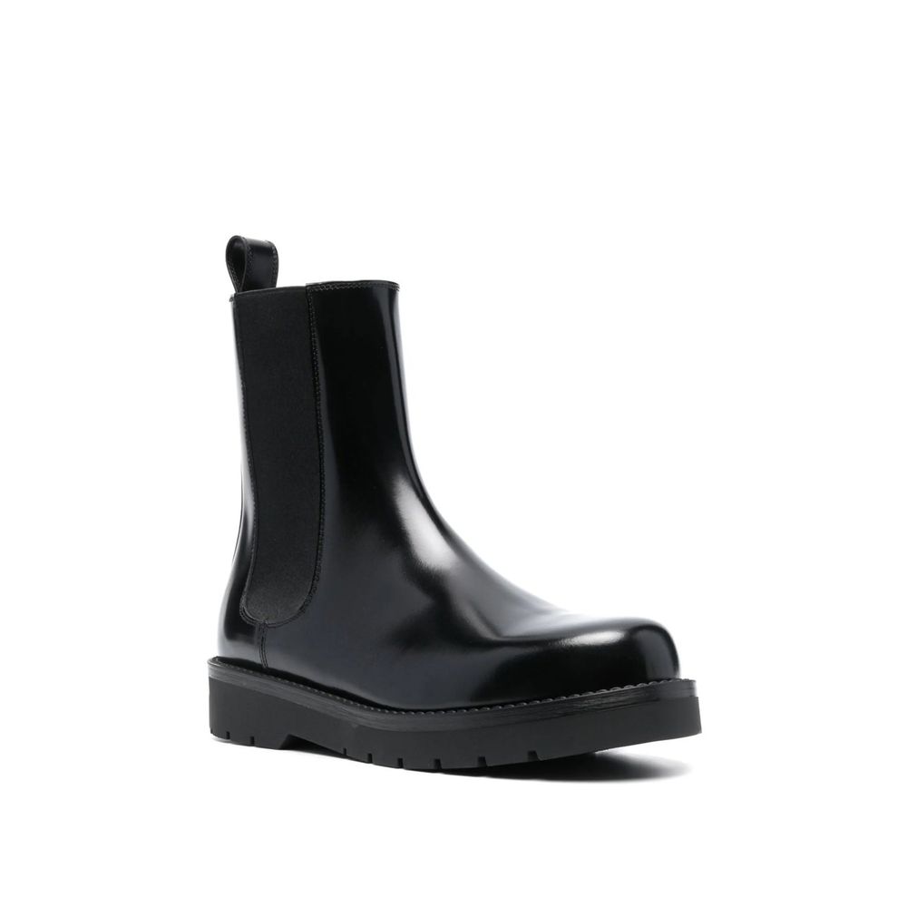 Black Leather Chelsea Boots