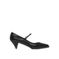 Black Calfskin High Heel Pumps