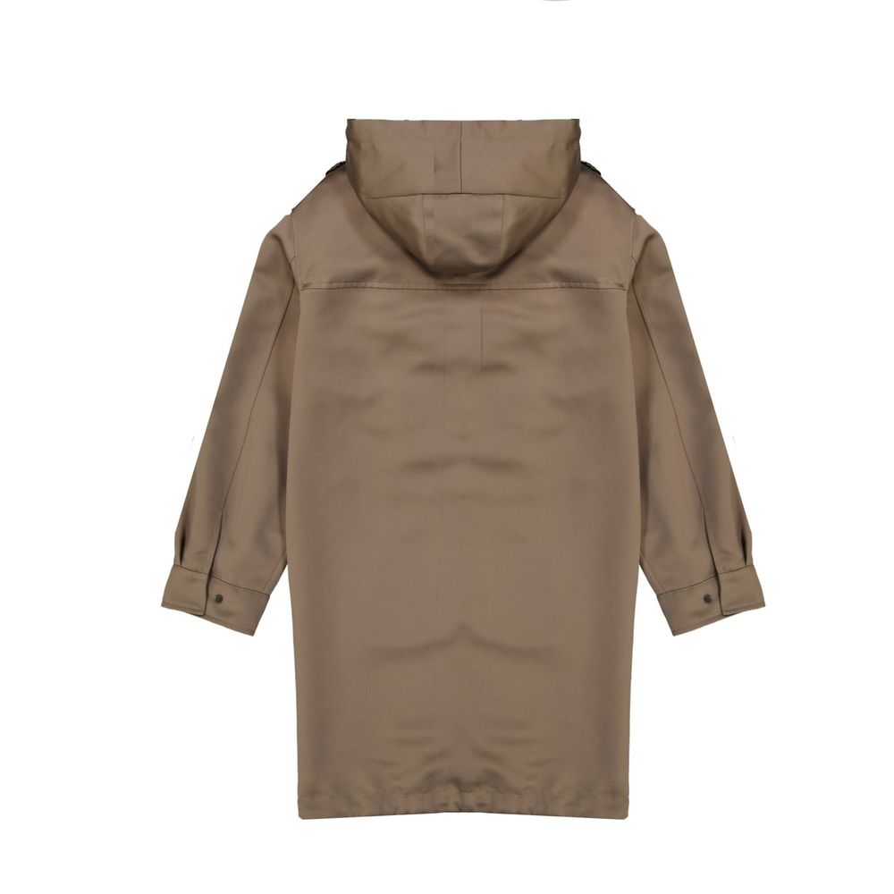 Brown Polyester Parka