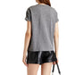 Gray Elastane T-Shirt