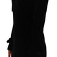 Sheath A-line Black Viscose Long Sleeves Round Neck Mini Dress
