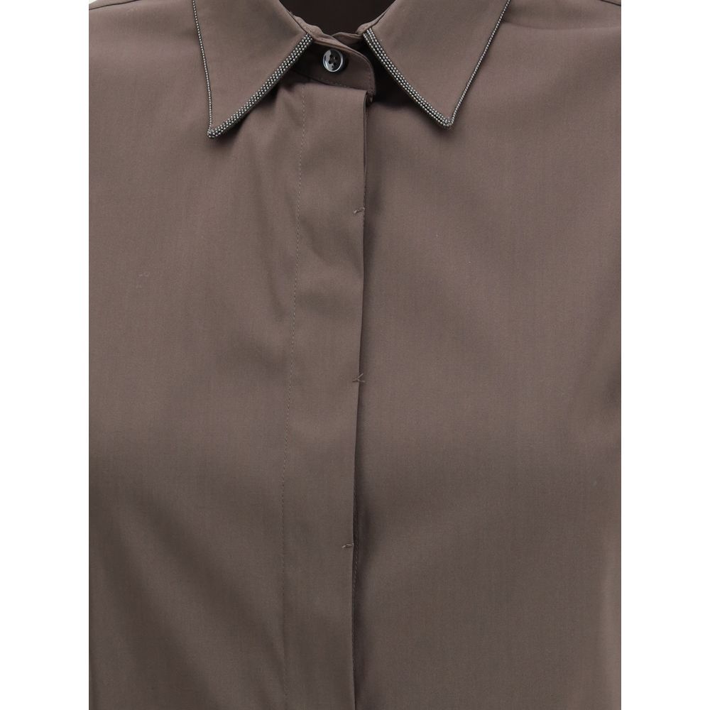 Brown Cotton Shirt