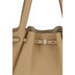 Beige Leather Handbag