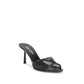 Black Calf Leather Bos Taurus Stiletto Heel Sandals
