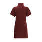 Bordeaux Fleece Wool Casual Dress