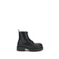 Black Calf Leather Bos Taurus Lace-Up Boots