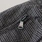 Gray Striped Wool Skinny Trouser Pants