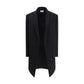 Black Fleece Wool Coat