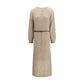 Beige Mohair Casual Dress