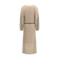 Beige Mohair Casual Dress
