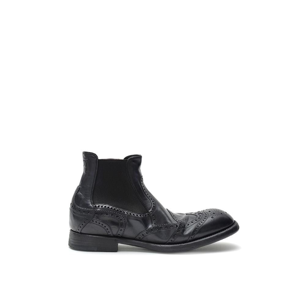 Black Leather Chelsea Boots