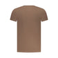 Brown Cotton Men T-Shirt