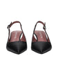 Black Leather Platform Pumps
