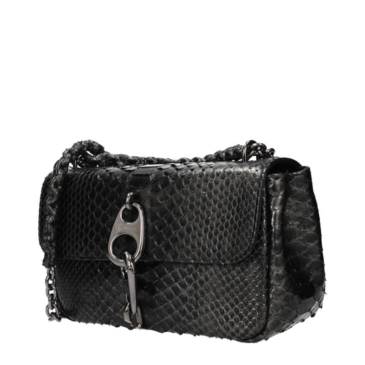 Gray Skin Shoulder Bag