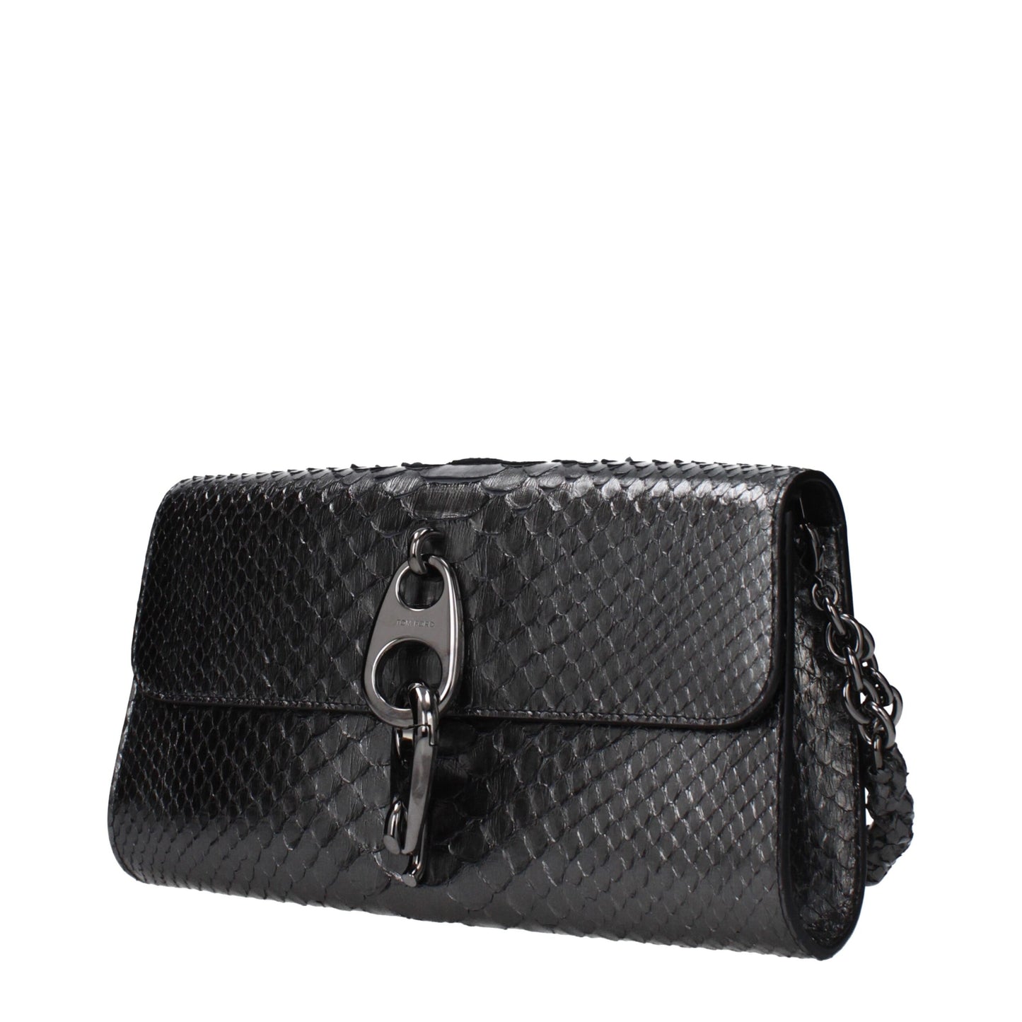 Gray Skin Clutch Bag