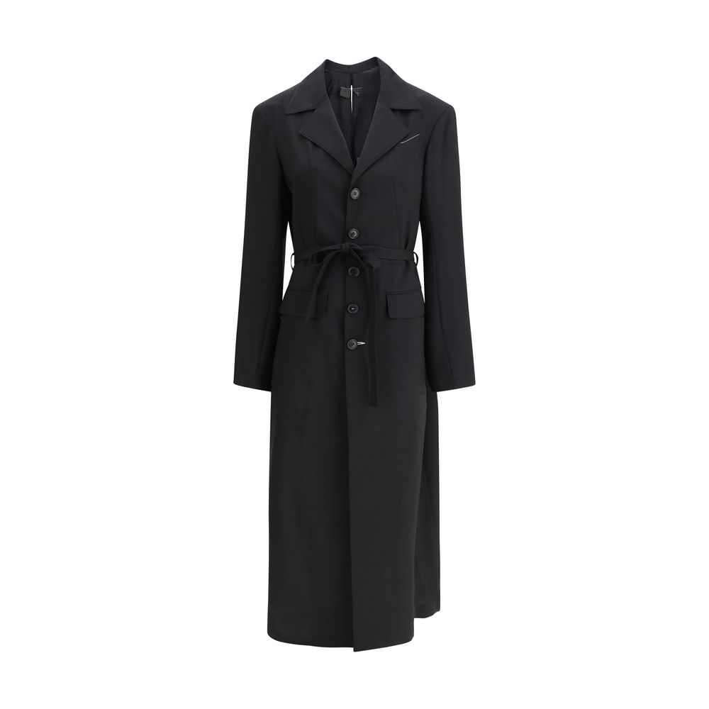 Black Fleece Wool Coat