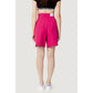 Pink Polyester Bermuda Shorts