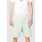 Green Cotton Bermuda Shorts