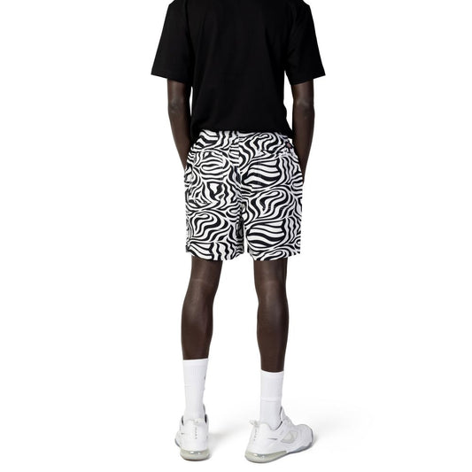 Black And White Recycled Polyester Bermuda Shorts