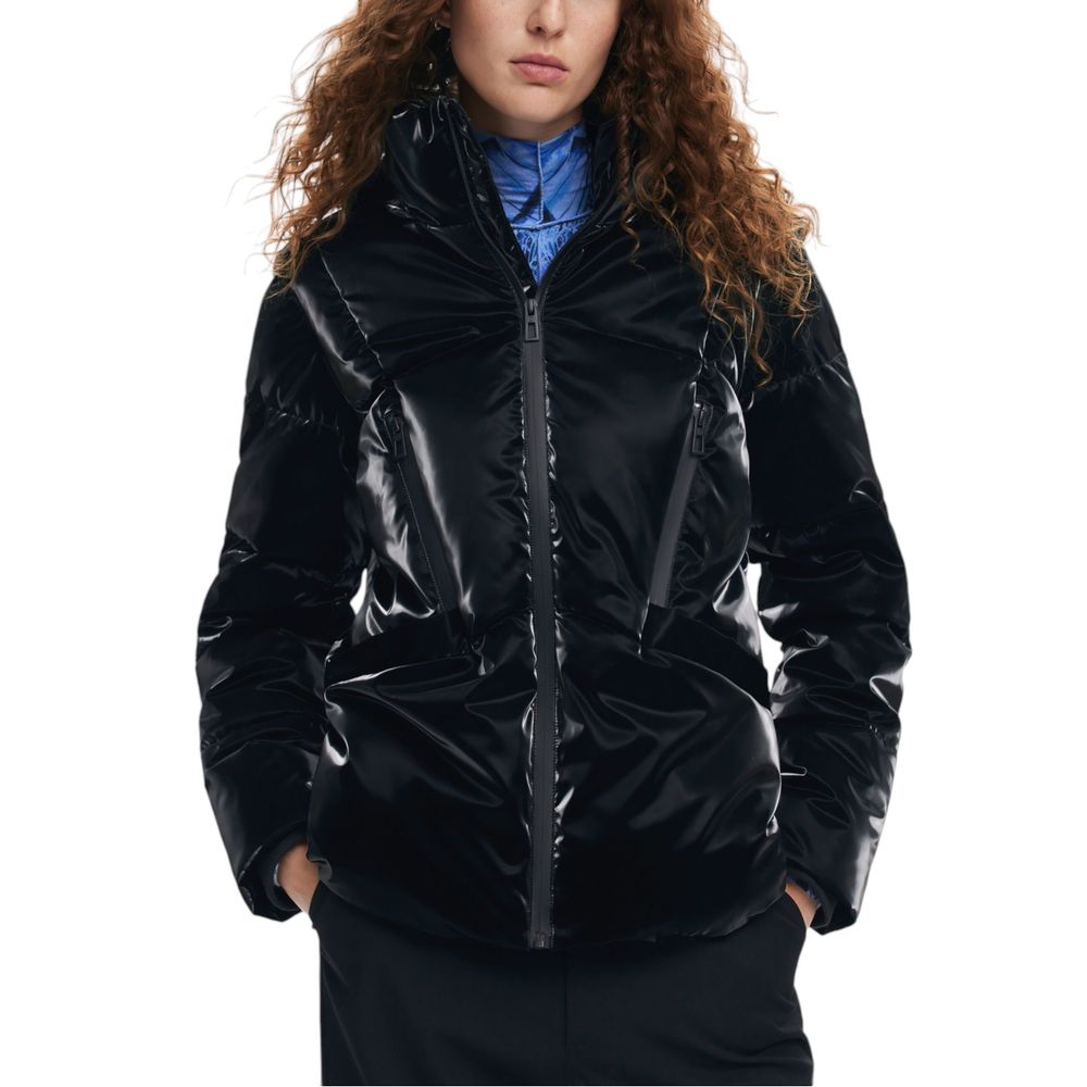 Black Polyester Coat