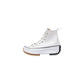 White Fabric High Top Sneakers