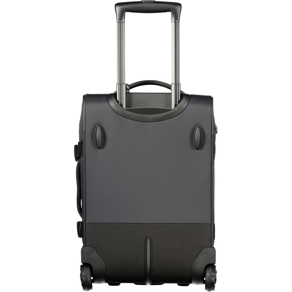 Black Polyamide Unisex Luggage Travel Bag