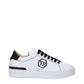 White Leather Low Top Sneakers