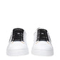 White Leather Low Top Sneakers