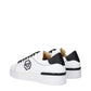 White Leather Low Top Sneakers