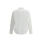 White Fleece Wool Dress Shirt