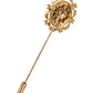 Gold Tone Green Stone Antique Men Accessory Brooch Pin