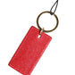 Red Calf Leather D&G Logo Metal Ring Keychain Keyring