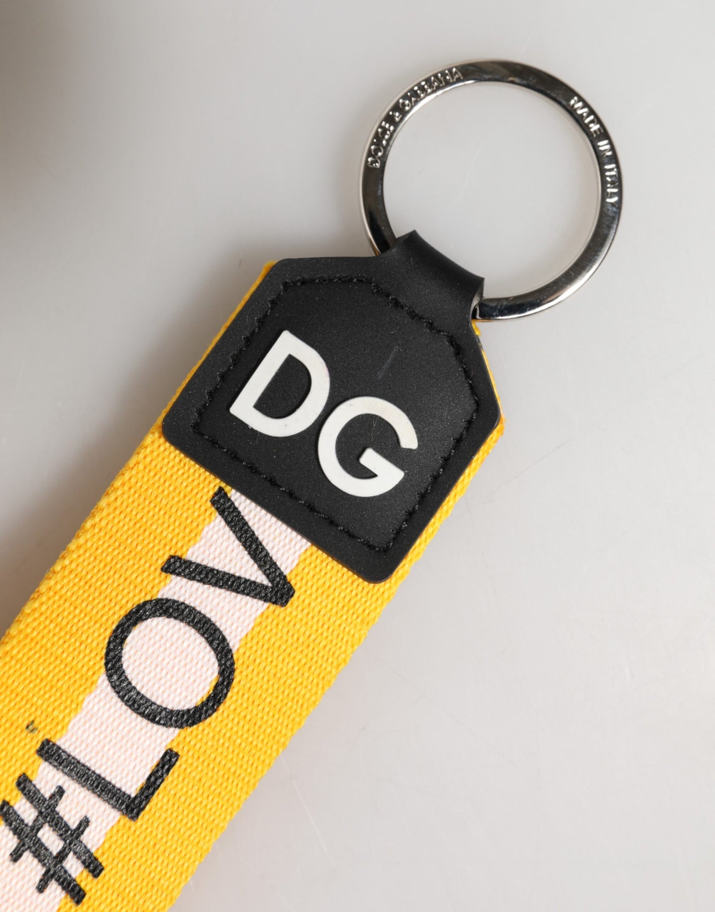 Multicolor Logo Polyester Brass Holder Keychain Keyring