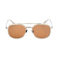 Brown Stainless Steel Sunglasses
