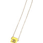 Yellow DG Logo Plaque Cover Gold Chain Airpods Case