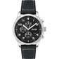 Black Leather Dress Watch