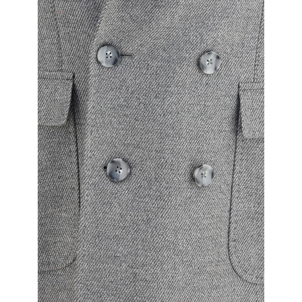 Gray Fleece Wool Coat