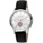 Black Leather Dress Watch