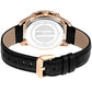Black Leather Dress Watch