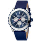 Blue Leather Dress Watch