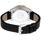 Black Leather Dress Watch