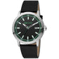 Black Leather Dress Watch