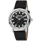 Black Leather Dress Watch