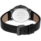 Black Leather Dress Watch