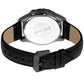 Black Leather Dress Watch